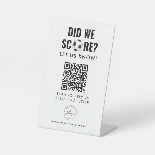 QR Code | Contactless Feedback Business Services Pedestal Sign (Front)