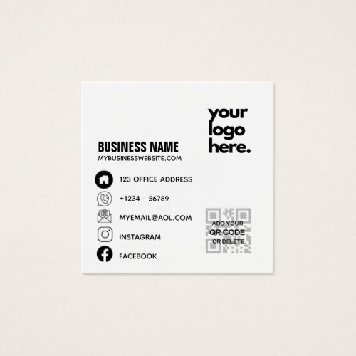 Qr Code Corporate Business Card Design Logo 