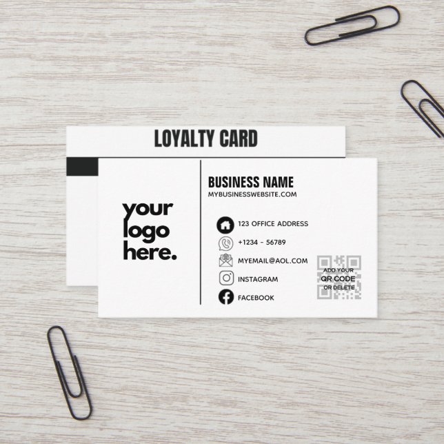 Qr Code Corporate Business Card Design Logo  (Front/Back In Situ)