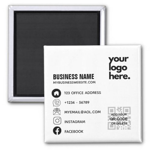 Qr Code Corporate Business Card Design Logo  Magnet