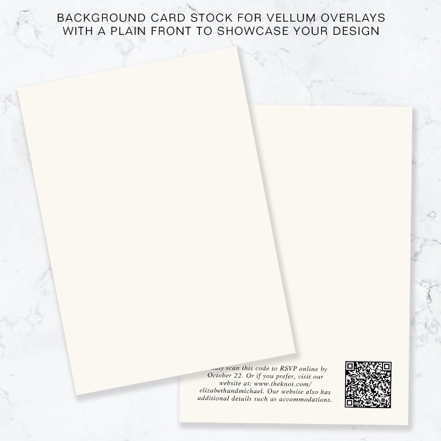 QR Code Cream Background For Vellum Overlay Invitation (Creator Uploaded)