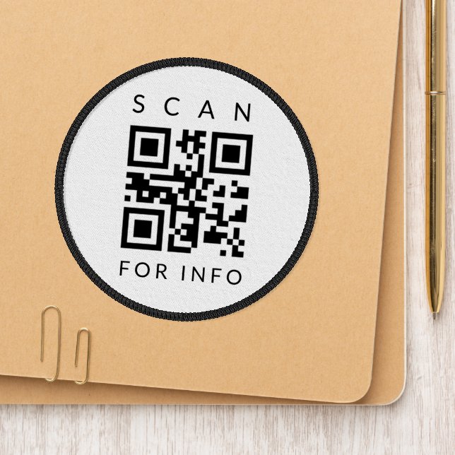 QR code create your own business office your text Patch (On Shoe Tip)