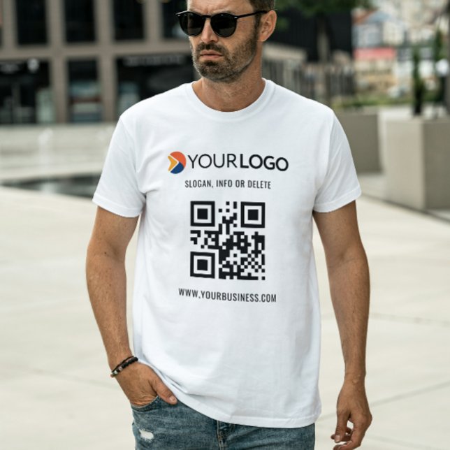 QR Code Custom and Promotional Business Logo T-Shirt (Creator Uploaded)