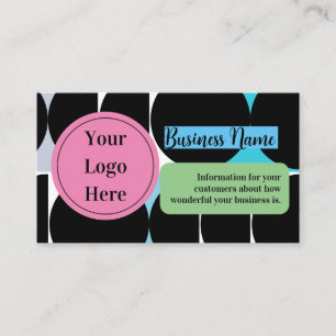 QR Code Custom Bold Abstract Business Card