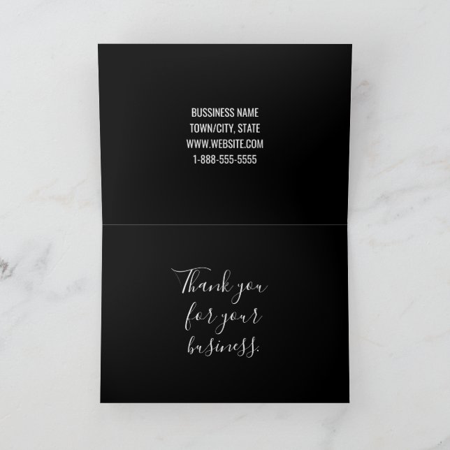QR Code Custom Business Thank You Card with Logo (Inside)