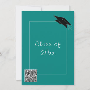 QR Code Custom Colors Graduation Invitation