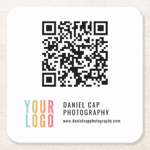 QR Code Custom Logo Promotional Coasters