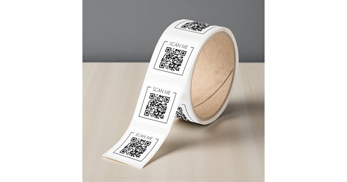 QR Code Custom Personalized Company Square Sticker | Zazzle