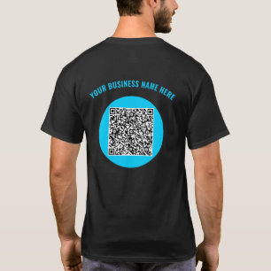 QR Code Custom Text and Colors Business T-Shirt