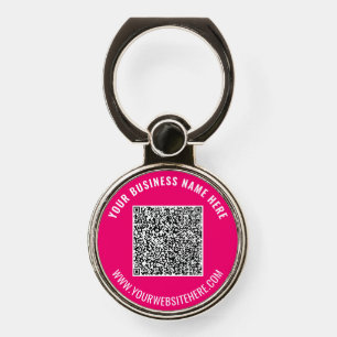 QR Code Custom Text and Colors Phone Ring Stand