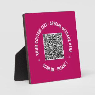 QR Code Custom Text and Colors Your Plaque Gift