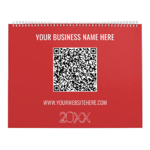 QR Code Custom Text Business Calendar Your Colors