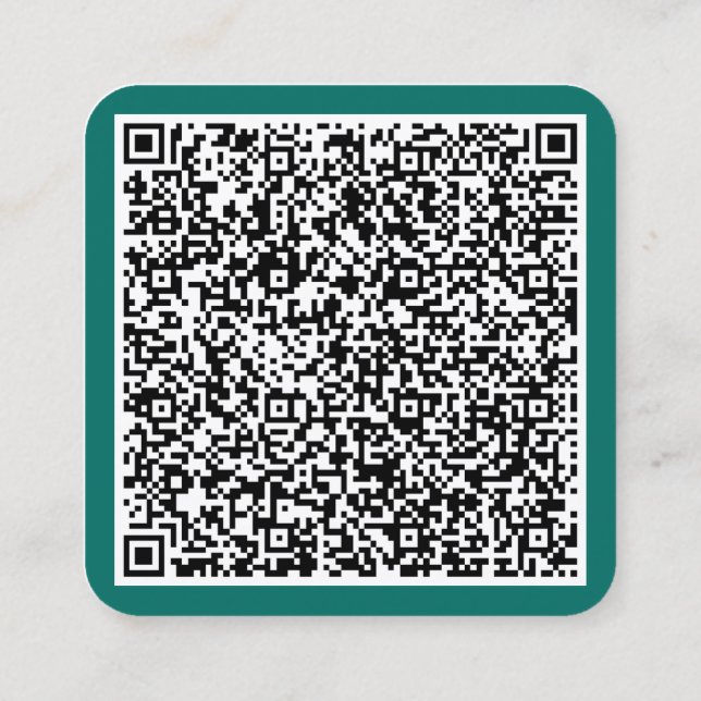 QR Code Custom Text Business Card - Choose Colors (Back)