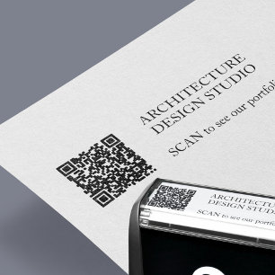 QR CODE custom text business name promotional Self-inking Stamp