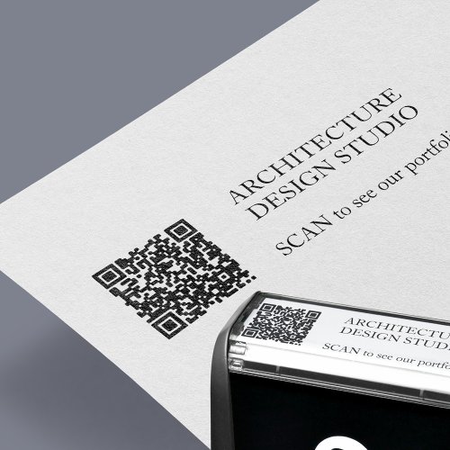 QR CODE custom text business name promotional Self_inking Stamp