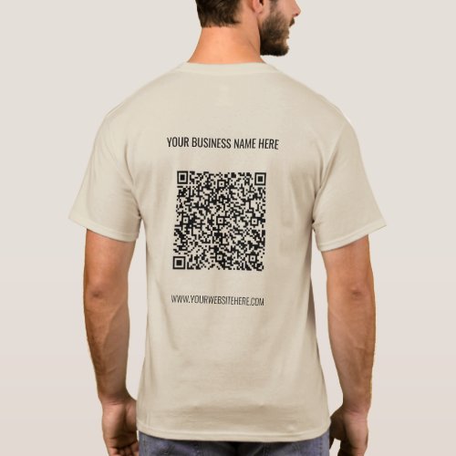 QR Code Custom Text Business Promotional T_Shirt