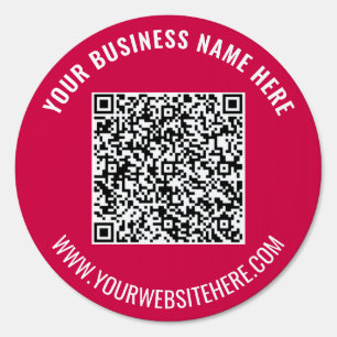 QR Code Custom Text Business Sign Choose Colors