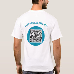 QR Code Custom Text Business T-Shirt Choose Colors