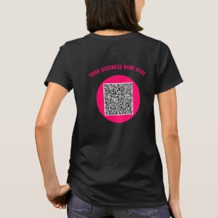 QR Code Custom Text Business T-Shirt Your Colors