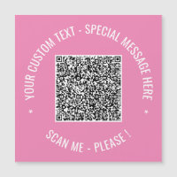 QR Code Custom Text Colors Magnetic Card Template
