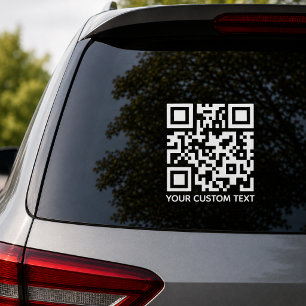 QR Code Custom Text Decal Business QR Code