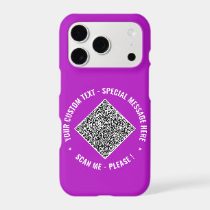 QR Code Custom Text iPhone Case Example