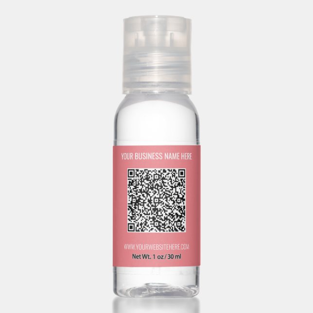 QR Code Custom Text Personalized Hand Sanitizer (Front)