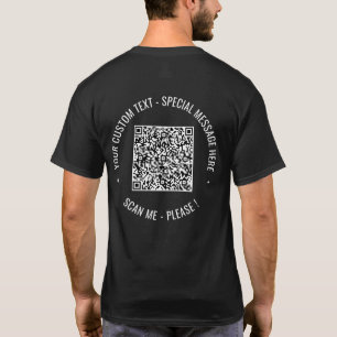 QR Code Custom Text Personalized T-Shirt Template