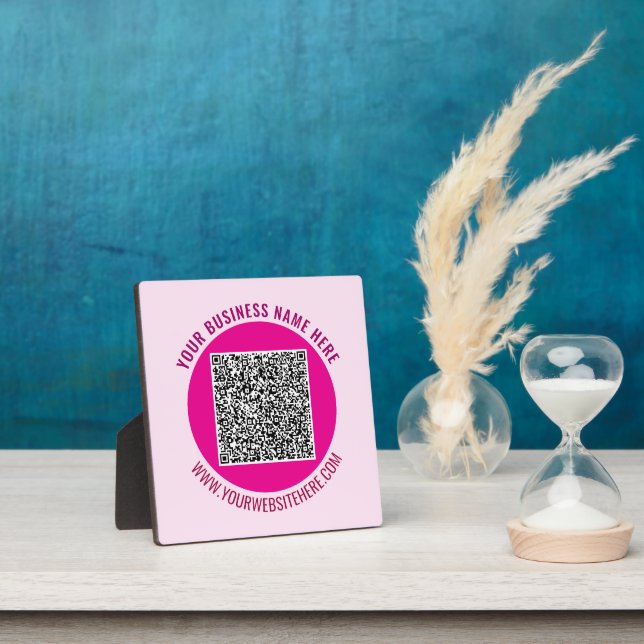 QR Code Custom Text Plaque Template Your Colors (Insitu)