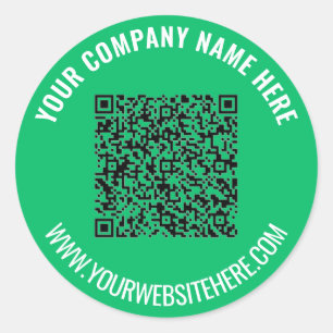 QR Code Custom Text Promotional Sticker Template