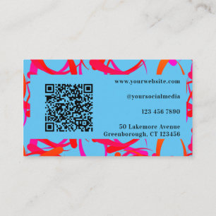 QR Code Custom Unique Colorful Abstract Business Card