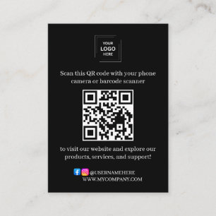 QR Code Customer Review Business Insert Card
