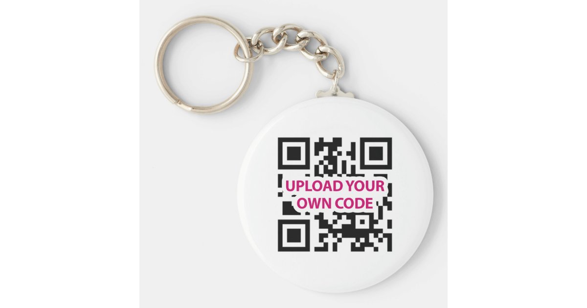 QR Code Customizable Keychain | Zazzle.com