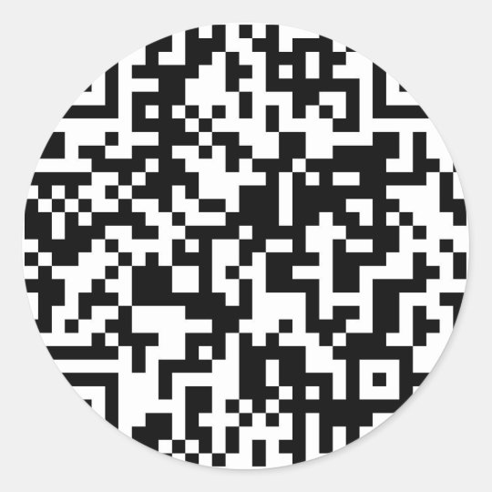 QR code design Classic Round Sticker | Zazzle.com