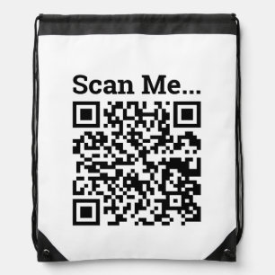 QR Code Design Drawstring Bag