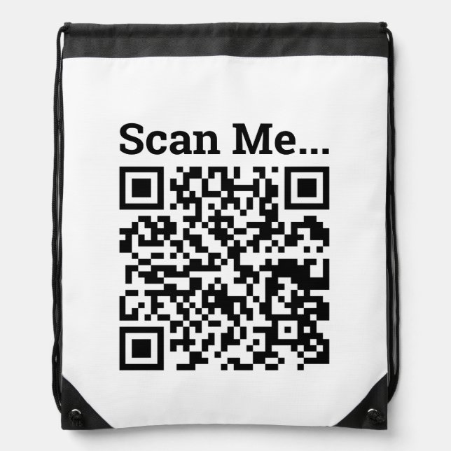 QR Code Design Drawstring Bag (Front)