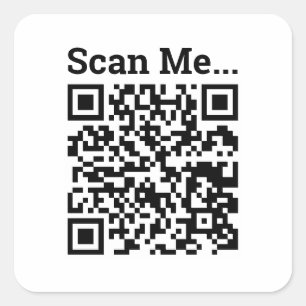 QR Code Design for Smart Phone Scanning Square Sticker