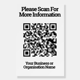 QR Code Design information Foam Board