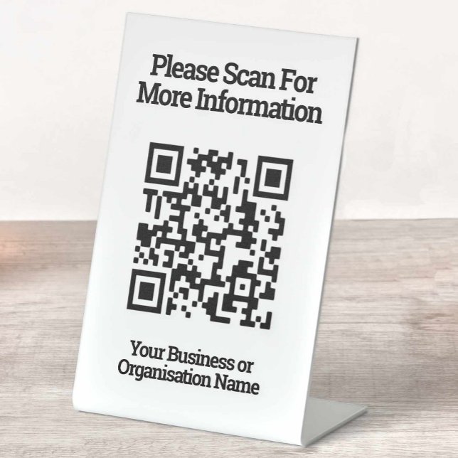 QR Code Design information Pedestal Sign (Creator Uploaded)