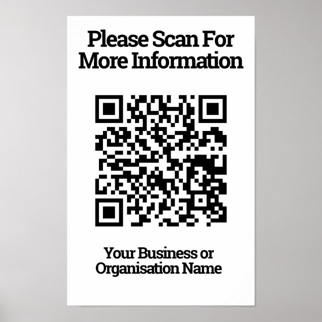 QR Code Design information Poster (Front)