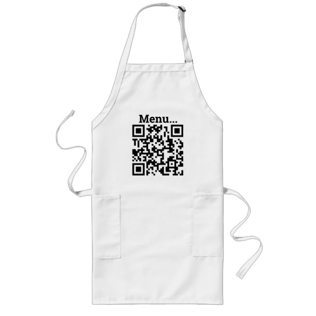 QR Code Design Menu Long Apron (Front)