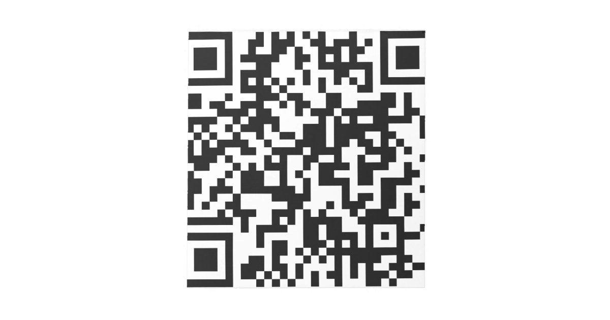 QR code design Notepad Zazzle