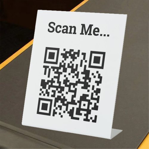 QR Code Design Pedestal Sign