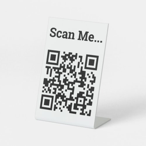 QR Code Design Pedestal Sign