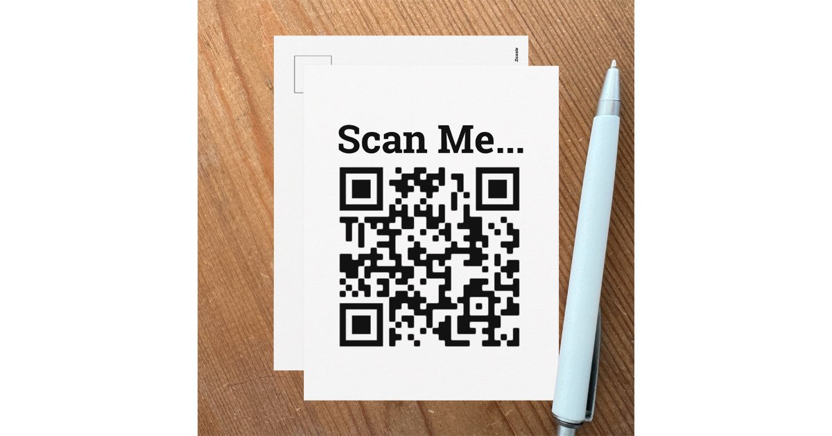 QR Code Design Postcard | Zazzle