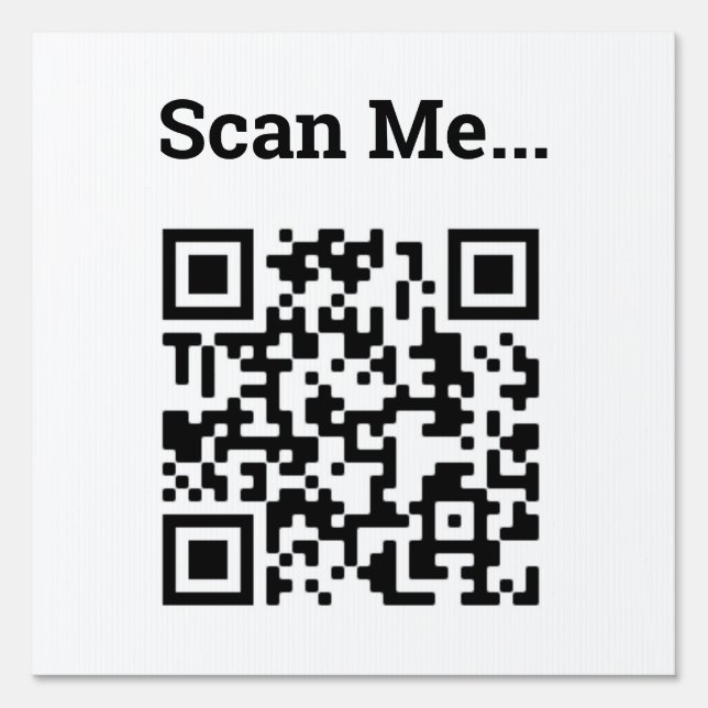 QR Code Design Sign (Front)