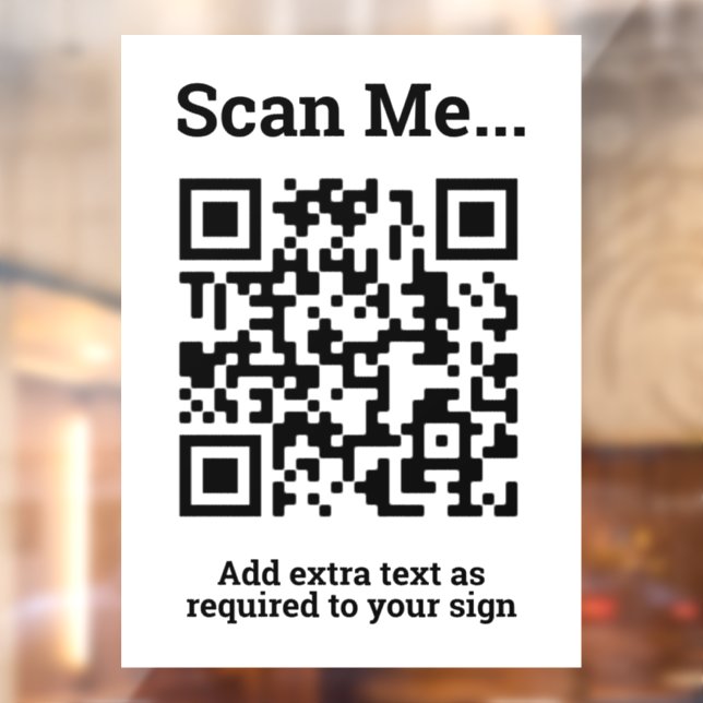 QR Code Design Window Cling (Sheet 2)