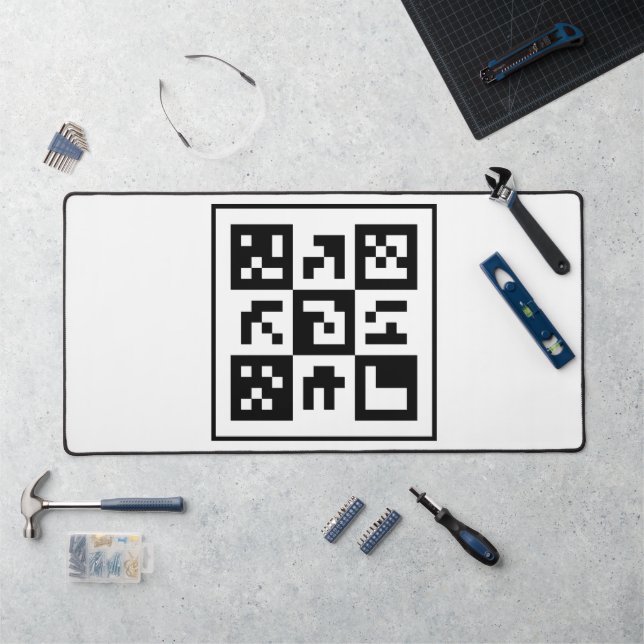 qr code desk mat (Workstation)