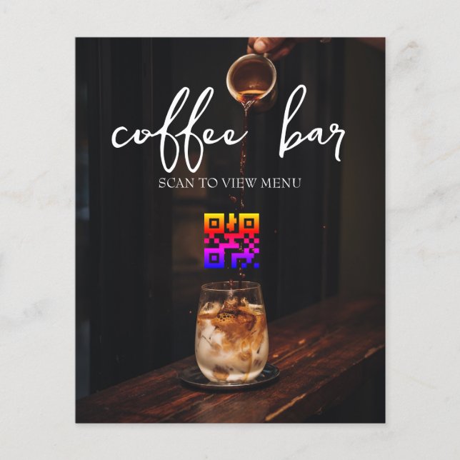 QR Code Digital Menu  Flyer (Front)