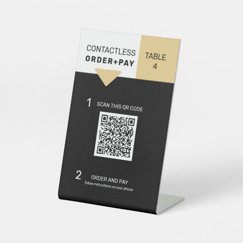 QR Code Digital Menu  Pedestal Sign